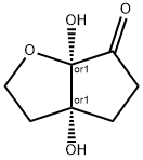 6H-Cyclopenta[b]furan-6-one, hexahydro-3a,6a-dihydroxy-, (3aR,6aR)-rel- (9CI) Struktur