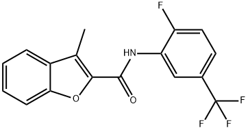 2-Benzofurancarboxamide,N-[2-fluoro-5-(trifluoromethyl)phenyl]-3-methyl-(9CI) Struktur