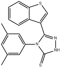 3H-1,2,4-Triazole-3-thione,5-benzo[b]thien-3-yl-4-(3,5-dimethylphenyl)-2,4-dihydro-(9CI) Struktur