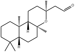 (3S,6aβ,10bβ)-Dodecahydro-3,4aα,7,7,10aα-pentamethyl-1H-naphtho[2,1-b]pyran-3β-acetaldehyde Struktur