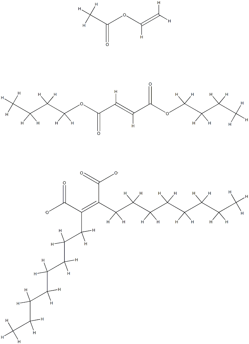 2-Butenedioic acid (Z)-, dibutyl ester, polymer with (Z)-dioctyl 2-butenedioate and ethenyl acetate Struktur