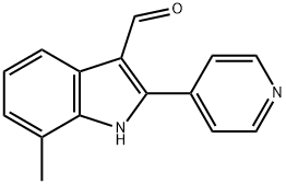 1H-Indole-3-carboxaldehyde,7-methyl-2-(4-pyridinyl)-(9CI) Struktur