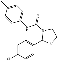 3-Thiazolidinecarbothioamide,2-(4-chlorophenyl)-N-(4-methylphenyl)-(9CI) Struktur