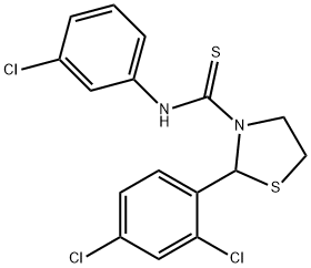 3-Thiazolidinecarbothioamide,N-(3-chlorophenyl)-2-(2,4-dichlorophenyl)-(9CI) Struktur