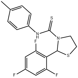 3-Thiazolidinecarbothioamide,N-(4-methylphenyl)-2-(2,4,6-trifluorophenyl)-(9CI) Struktur