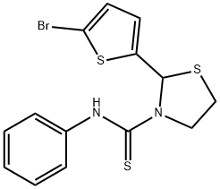 3-Thiazolidinecarbothioamide,2-(5-bromo-2-thienyl)-N-phenyl-(9CI) Struktur