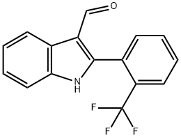 1H-Indole-3-carboxaldehyde,2-[2-(trifluoromethyl)phenyl]-(9CI) Struktur