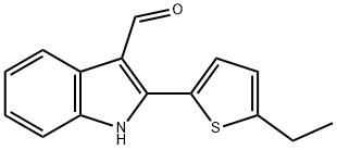 1H-Indole-3-carboxaldehyde,2-(5-ethyl-2-thienyl)-(9CI) Struktur