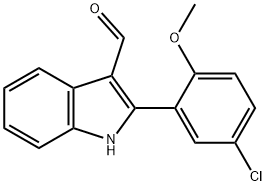 1H-Indole-3-carboxaldehyde,2-(5-chloro-2-methoxyphenyl)-(9CI) Struktur