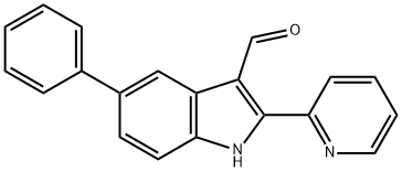 1H-Indole-3-carboxaldehyde,5-phenyl-2-(2-pyridinyl)-(9CI) Struktur