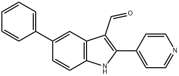 1H-Indole-3-carboxaldehyde,5-phenyl-2-(4-pyridinyl)-(9CI) Struktur