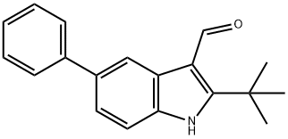 1H-Indole-3-carboxaldehyde,2-(1,1-dimethylethyl)-5-phenyl-(9CI) Struktur