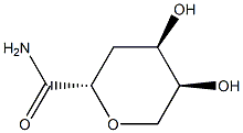 L-ribo-Hexonamide, 2,6-anhydro-3-deoxy- (9CI) Struktur