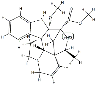 (3S,5S,12R,19α,20S)-6,7-Didehydro-3,20-epoxy-2β-methoxyaspidospermidine-3-carboxylic acid methyl ester Struktur