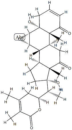 (22R,24S,25S)-6α,7α:24,25-Diepoxy-1,12-dioxo-5,22-dihydroxy-5α-ergost-2-en-26-oic acid δ-lactone Struktur