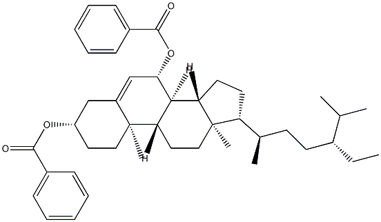 Stigmast-5-ene-3β,7β-diol dibenzoate Struktur