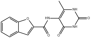 2-Benzofurancarboxamide,N-(1,2,3,4-tetrahydro-6-methyl-2,4-dioxo-5-pyrimidinyl)-(9CI) Struktur