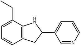 1H-Indole,7-ethyl-2,3-dihydro-2-(3-pyridinyl)-(9CI) Struktur