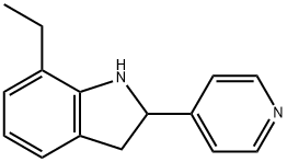 1H-Indole,7-ethyl-2,3-dihydro-2-(4-pyridinyl)-(9CI) Struktur