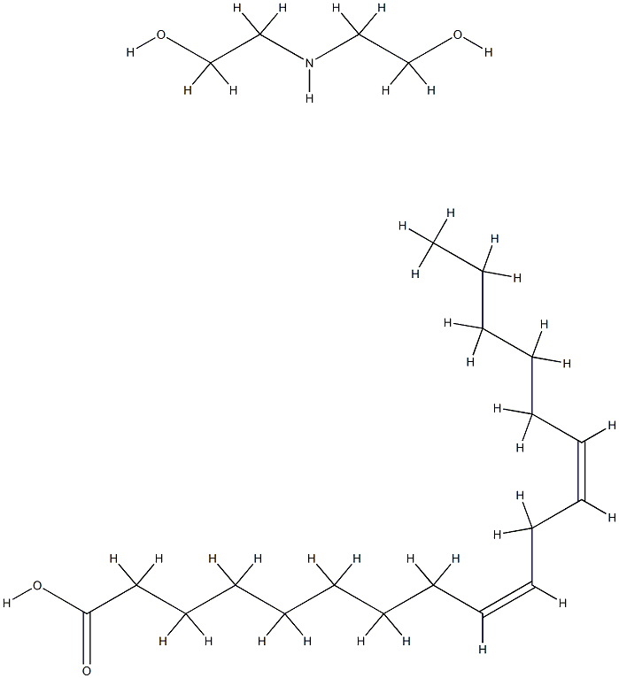 (9Z,12Z)-octadeca-9,12-dienoic acid, compound with 2,2'-iminodiethanol (1:1) Struktur