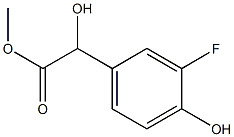 Benzeneacetic acid, 3-fluoro--alpha-,4-dihydroxy-, methyl ester (9CI) Struktur