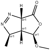 6H-Furo[3,4-c]pyrazol-6-one,3,3a,4,6a-tetrahydro-4-methoxy-3-methyl-,(3R,3aR,4R,6aS)-rel-(9CI) Struktur