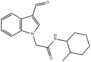 1H-Indole-1-acetamide,3-formyl-N-(2-methylcyclohexyl)-(9CI) Struktur