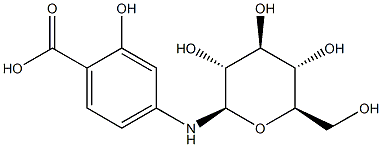 4-(β-D-Glucopyranosylamino)-2-hydroxybenzoic acid Struktur