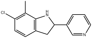 1H-Indole,6-chloro-2,3-dihydro-7-methyl-2-(3-pyridinyl)-(9CI) Struktur