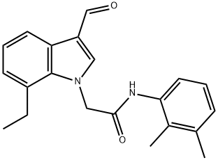 1H-Indole-1-acetamide,N-(2,3-dimethylphenyl)-7-ethyl-3-formyl-(9CI) Struktur