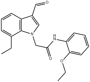 1H-Indole-1-acetamide,N-(2-ethoxyphenyl)-7-ethyl-3-formyl-(9CI) Struktur