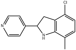 1H-Indole,4-chloro-2,3-dihydro-7-methyl-2-(4-pyridinyl)-(9CI) Struktur