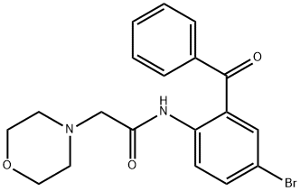 N-(2-benzoyl-4-bromophenyl)-2-(4-morpholinyl)acetamide Struktur