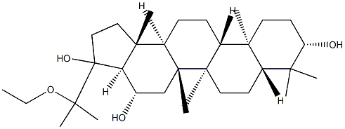 (21ξ)-22-Ethoxy-A'-neogammacerane-3β,16β,21-triol Struktur