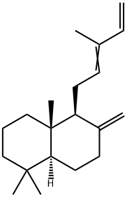 (4aS,8aα)-Decahydro-1,1,4a-trimethyl-6-methylene-5β-[(E)-3-methyl-2,4-pentadienyl]naphthalene Struktur