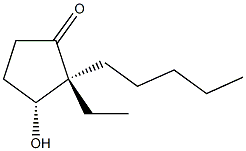 Cyclopentanone, 2-ethyl-3-hydroxy-2-pentyl-, (2R,3R)-rel-(-)- (9CI) Struktur