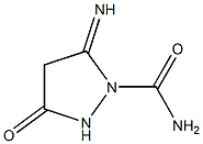 1-Pyrazolidinecarboxamide,5-imino-3-oxo-(9CI) Struktur