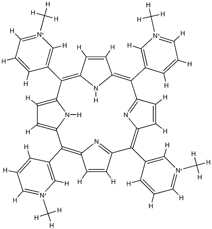 tetra(3-N-methylpyridyl)porphine Struktur