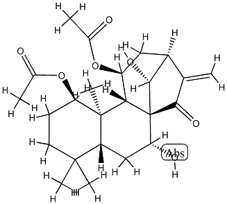 (14R)-1β,11β-Diacetoxy-7α,14-dihydroxykaur-16-en-15-one Struktur