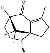 [3aR,(-)]-2,3,4,5,6,7-Hexahydro-1,4α,9,9-tetramethyl-8H-3a,7β-methanoazulene-8-one Struktur