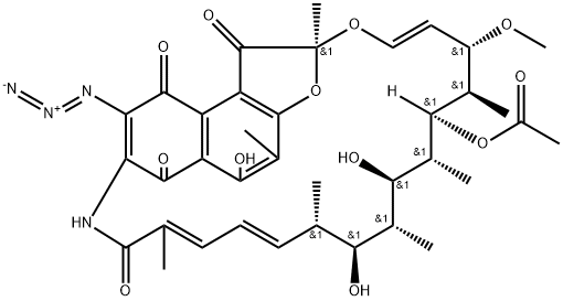 3-Azido-1,4-dideoxy-1,4-dihydro-1,4-dioxorifaMycin Struktur