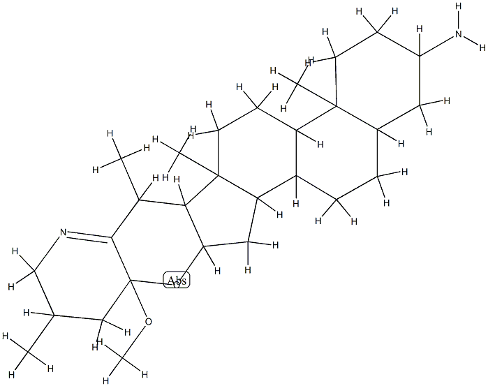 (25β)-16α,23-Epoxy-23-methoxy-16,28-seco-5α-solanid-22(28)-en-3β-amine Struktur