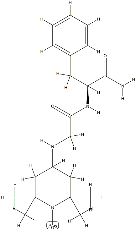 4-(glycyl-L-phenylalanylamido)-2,2,6,6-tetramethylpiperidinyl-1-oxy Struktur