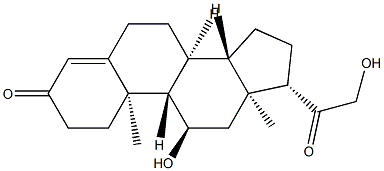 11α,21-Dihydroxypregn-4-ene-3,20-dione Struktur