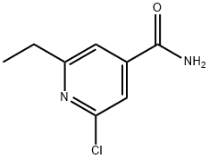 2-Chloro-6-ethyl-isonicotinamide Struktur