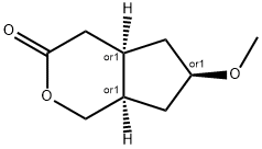 Cyclopenta[c]pyran-3(1H)-one, hexahydro-6-methoxy-, (4aR,6R,7aR)-rel- (9CI) Struktur