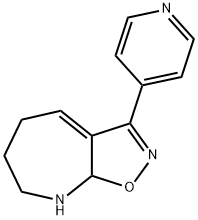 5H-Isoxazolo[5,4-b]azepine,6,7,8,8a-tetrahydro-3-(4-pyridinyl)-(9CI) Struktur