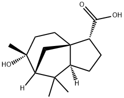 (3R)-2,3β,4,5,6,7,8,8aβ-Octahydro-6β-hydroxy-6,8,8-trimethyl-1H-3aα,7α-methanoazulene-3β-carboxylic acid Struktur