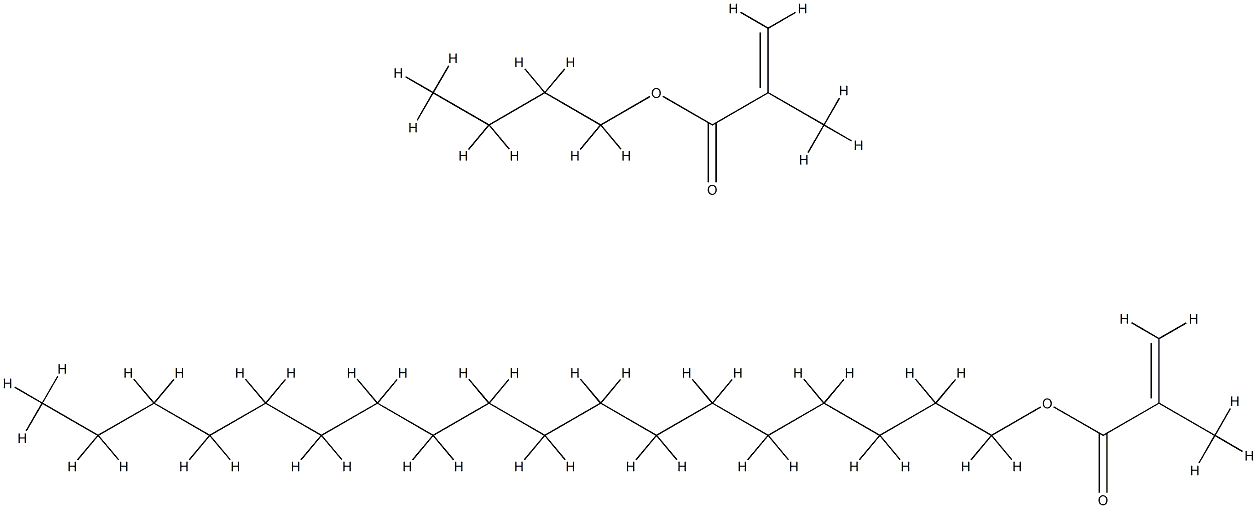 2-Propenoic acid, 2-methyl-, butyl ester, polymer with octadecyl 2-methyl-2-propenoate Struktur