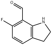 1H-Indole-7-carboxaldehyde,6-fluoro-2,3-dihydro-(9CI) Struktur